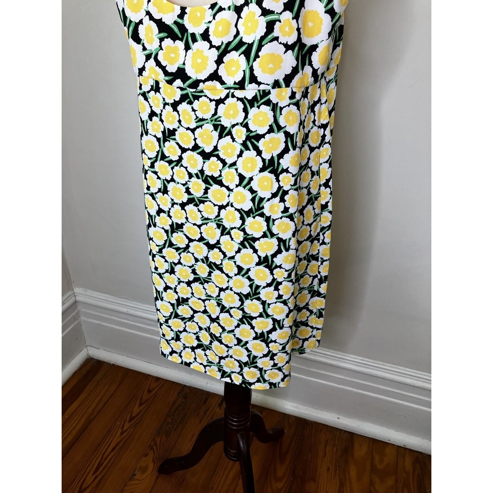 NWOT DVF Diane Von Furstenberg   DRESS Sz 12 Yellow Poppy floral - Picture 8 of 9